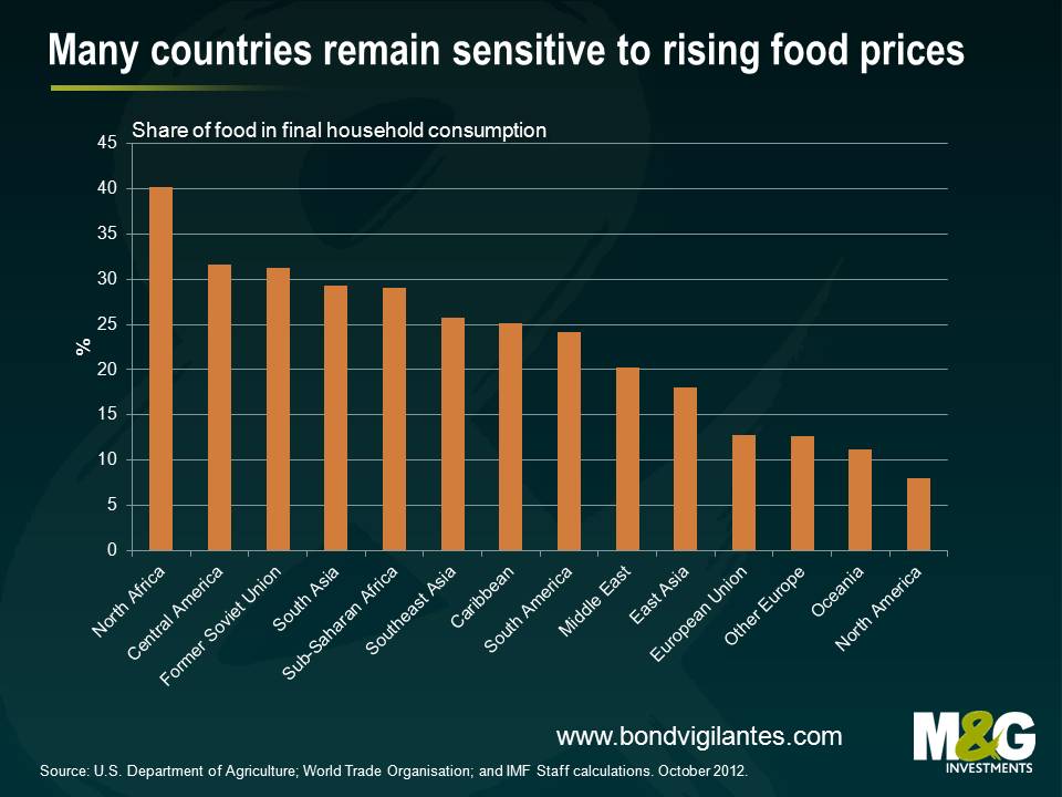 Many countries remain sensitive to rising food prices